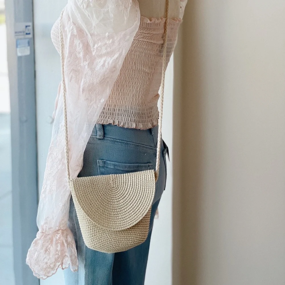 Woven Purse- cream - Picture 2 of 2